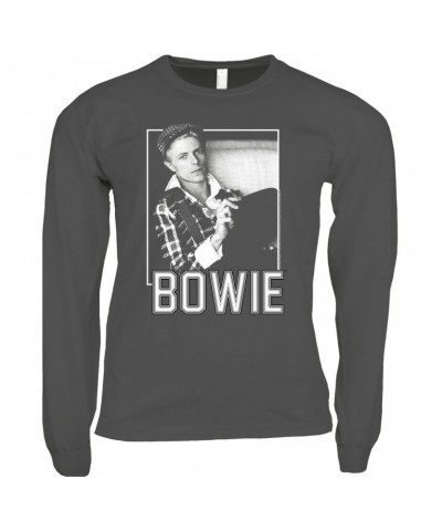 David Bowie Long Sleeve Shirt | Bowie In Black And White Shirt $13.18 Shirts