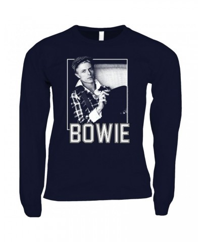 David Bowie Long Sleeve Shirt | Bowie In Black And White Shirt $13.18 Shirts