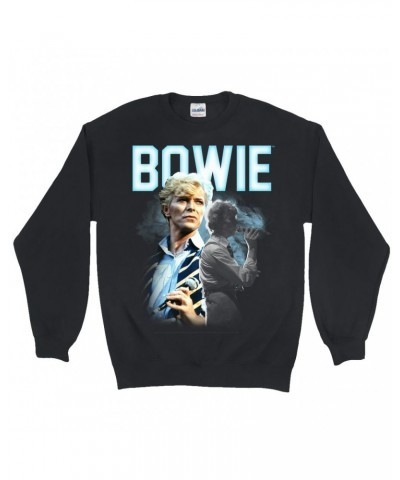 David Bowie Sweatshirt | Bowie 1983 Concert Imagery Sweatshirt $11.18 Sweatshirts