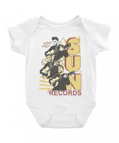 Elvis Presley Baby Short Sleeve Bodysuit | Performing Collage Where Rock N' Roll Began Bodysuit $8.78 Kids