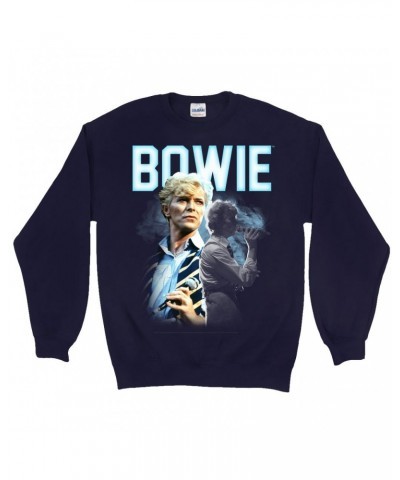 David Bowie Sweatshirt | Bowie 1983 Concert Imagery Sweatshirt $11.18 Sweatshirts