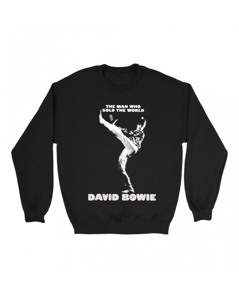 David Bowie Sweatshirt | The Man Who Sold The World Album Cover Shirt $15.73 Sweatshirts