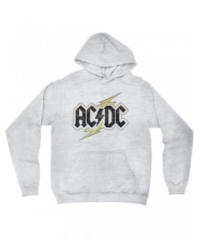 AC/DC Hoodie | Gold Bolt Logo Distressed Hoodie $15.58 Sweatshirts