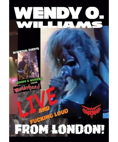 Wendy O. Williams WOW: LIVE AND FUCKING LOUD FROM LONDON DVD $7.75 Videos