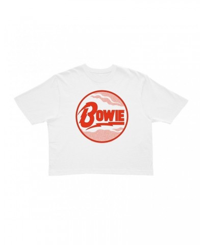 David Bowie Ladies' Crop Tee | Retro Diamond Dogs Logo Crop T-shirt $11.86 Shirts