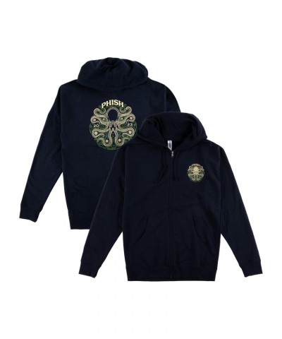 Phish Octopus Spring 2023 Zip Up Hoodie on Navy $20.52 Sweatshirts