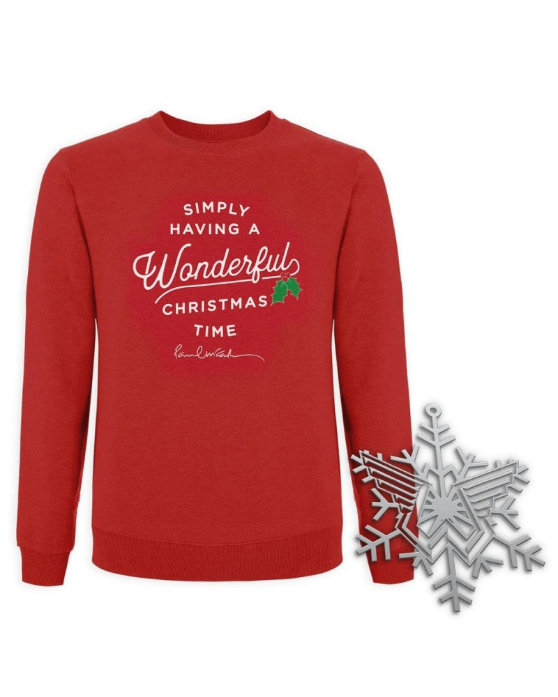 Paul McCartney Wonderful Christmas Time Sweatshirt and Ornament Bundle $19.26 Sweatshirts