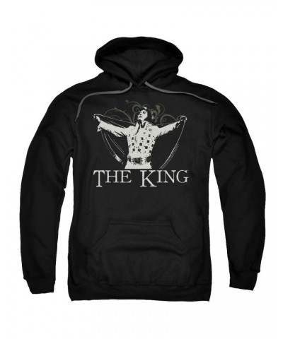 Elvis Presley Hoodie | ORNATE KING Pull-Over Sweatshirt $9.60 Sweatshirts