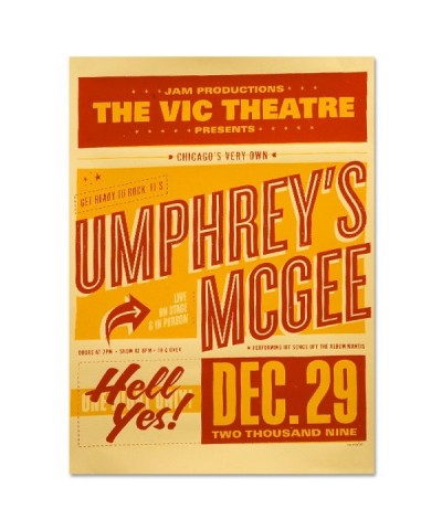 Umphrey's McGee 12/29/2009 Vic Theatre Commemorative Poster $7.40 Decor