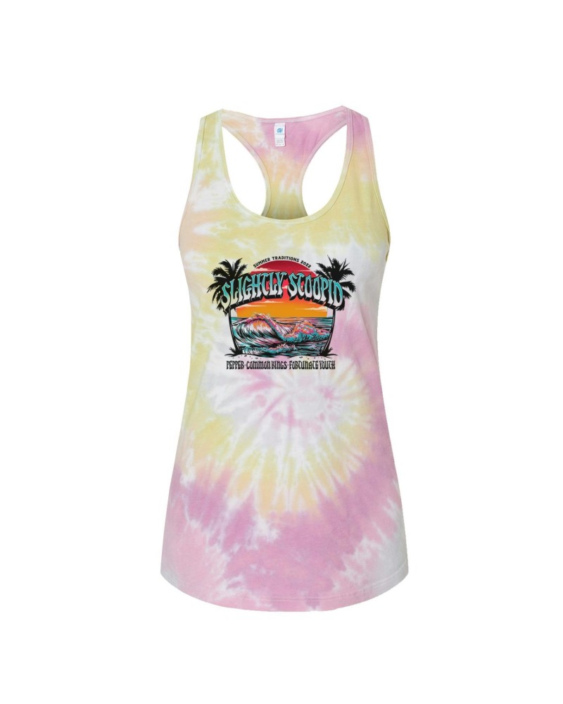 Slightly Stoopid Summer Tradition 2022 Racerback Tank (Tie Dye) $13.80 Shirts