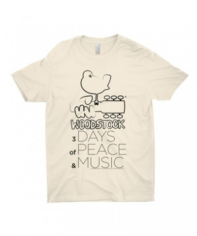 Woodstock T-Shirt | 3 Days Of Peace And Music Drawing Shirt $11.73 Shirts