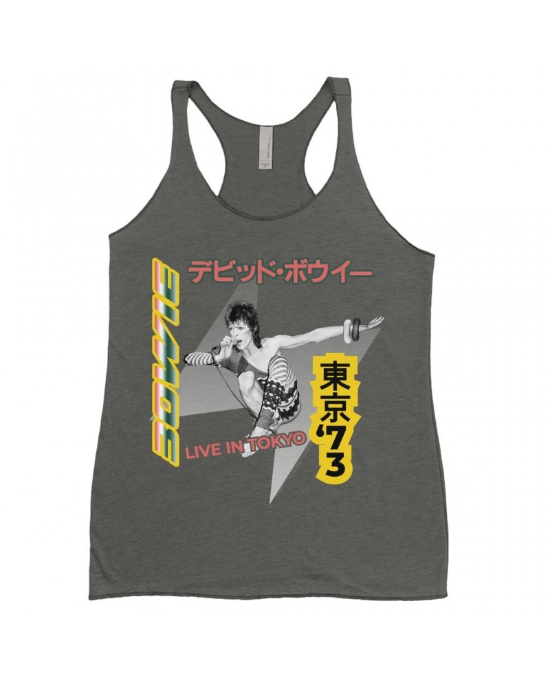 David Bowie Ladies' Tank Top | 1973 Live In Tokyo Shirt $13.61 Shirts