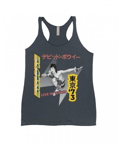 David Bowie Ladies' Tank Top | 1973 Live In Tokyo Shirt $13.61 Shirts