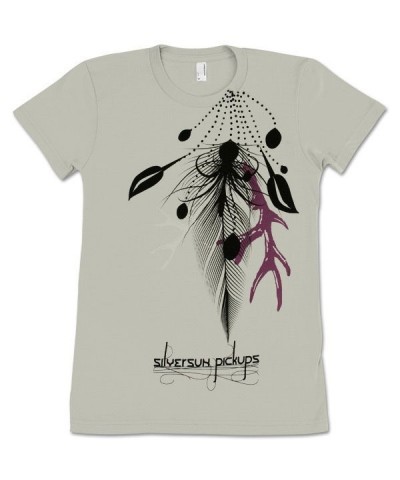 Silversun Pickups Feathers Silver Cap Sleeve Babydoll Tee $7.75 Shirts