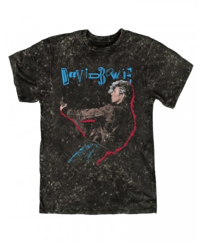 David Bowie T-shirt | 1987 Glass Spider Tour Colorful Shadow Image Mineral Wash Shirt $11.08 Shirts