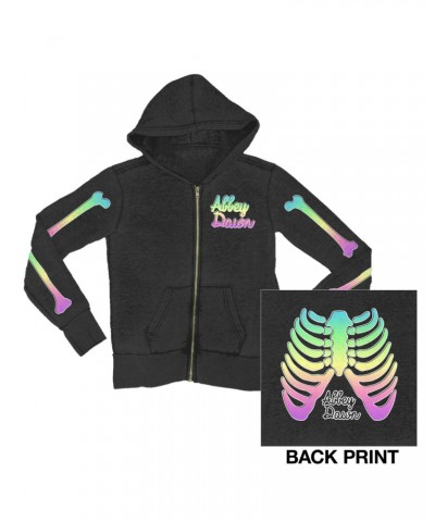 Avril Lavigne Rainbow Rib Zip Hoodie $16.98 Sweatshirts