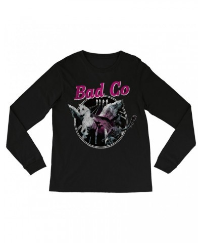 Bad Company Long Sleeve Shirt | In Space Pegasus Angel Distressed Shirt $9.88 Shirts