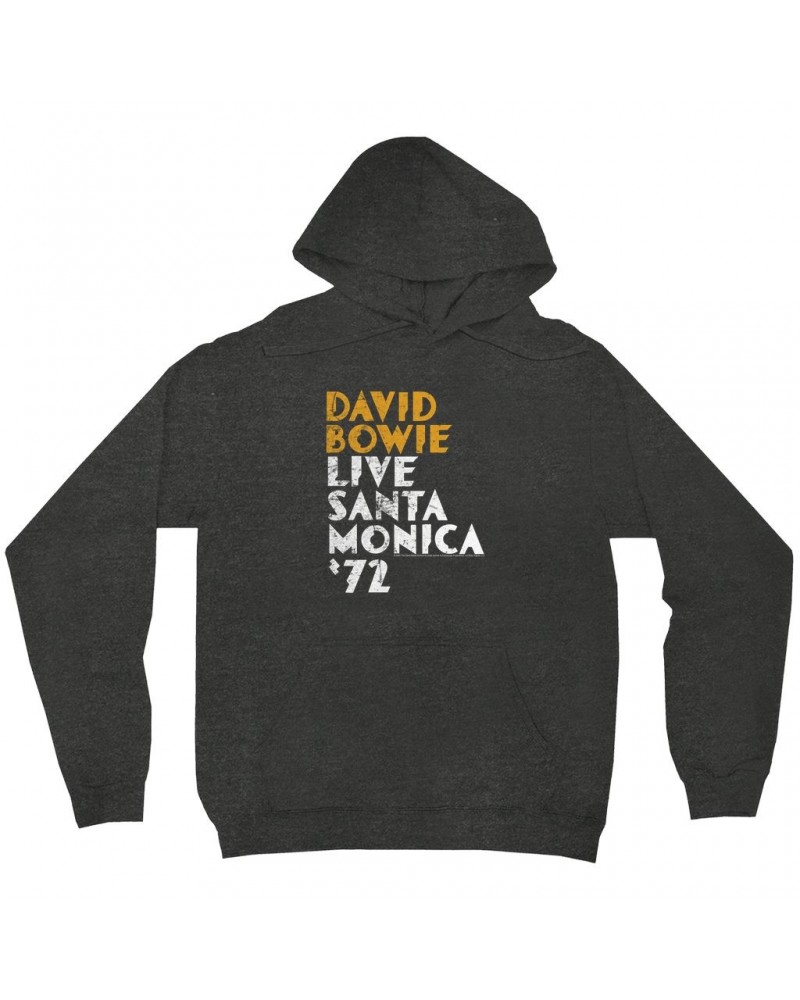 David Bowie Hoodie | Live At Santa Monica 1972 Hoodie $15.18 Sweatshirts