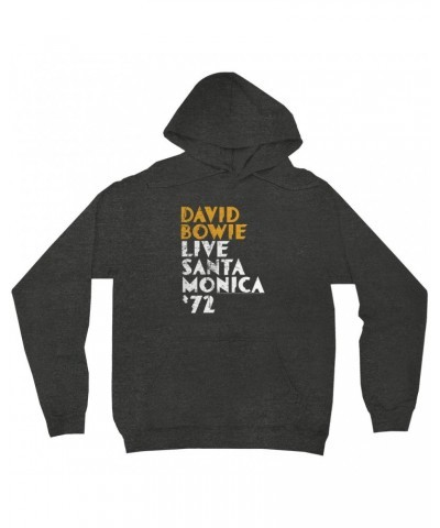 David Bowie Hoodie | Live At Santa Monica 1972 Hoodie $15.18 Sweatshirts