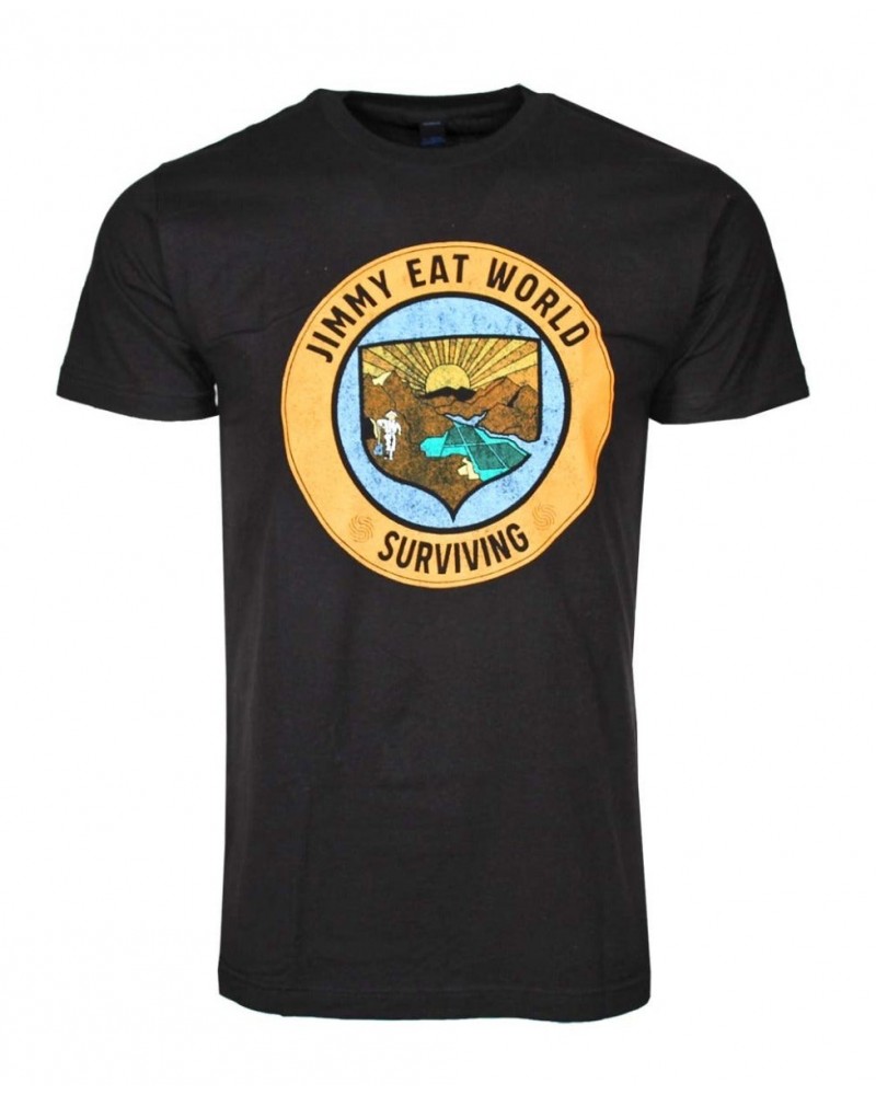 Jimmy Eat World T Shirt | Jimmy Eat World Surviving Crest T-Shirt $9.38 Shirts