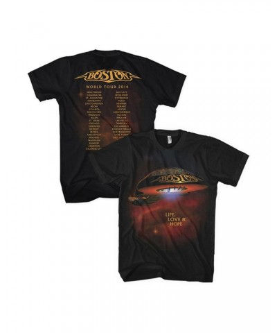 Boston Life Love & Hope Album Cover Itinerary Tee $9.98 Shirts