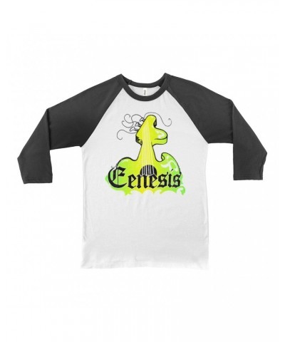 Genesis 3/4 Sleeve Baseball Tee | Vintage Guitar Logo Shirt $13.18 Shirts