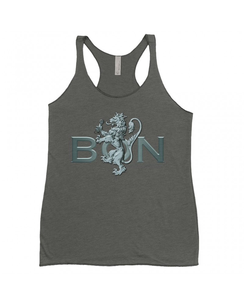 Bon Scott Ladies' Tank Top | Bon Lion White Shirt $11.00 Shirts