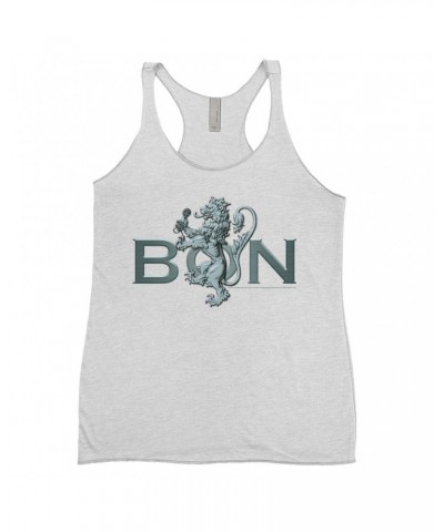 Bon Scott Ladies' Tank Top | Bon Lion White Shirt $11.00 Shirts