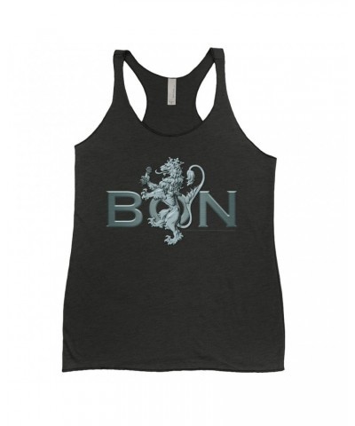 Bon Scott Ladies' Tank Top | Bon Lion White Shirt $11.00 Shirts