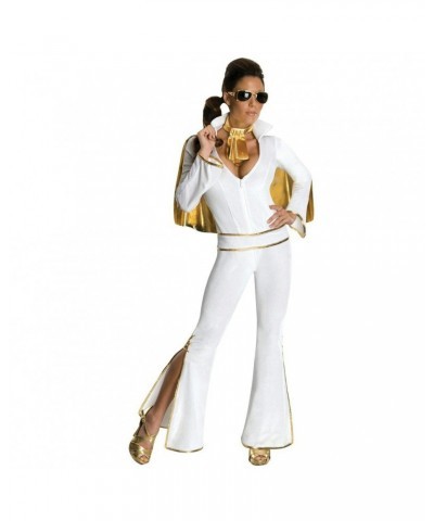 Elvis Presley Women’s Jumpsuit Costume - White $3.72 Accessories