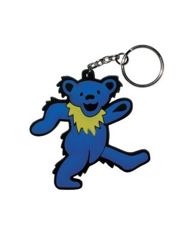 Grateful Dead Dancing Bears Small Rubber Keychain (Blue) $5.18 Accessories