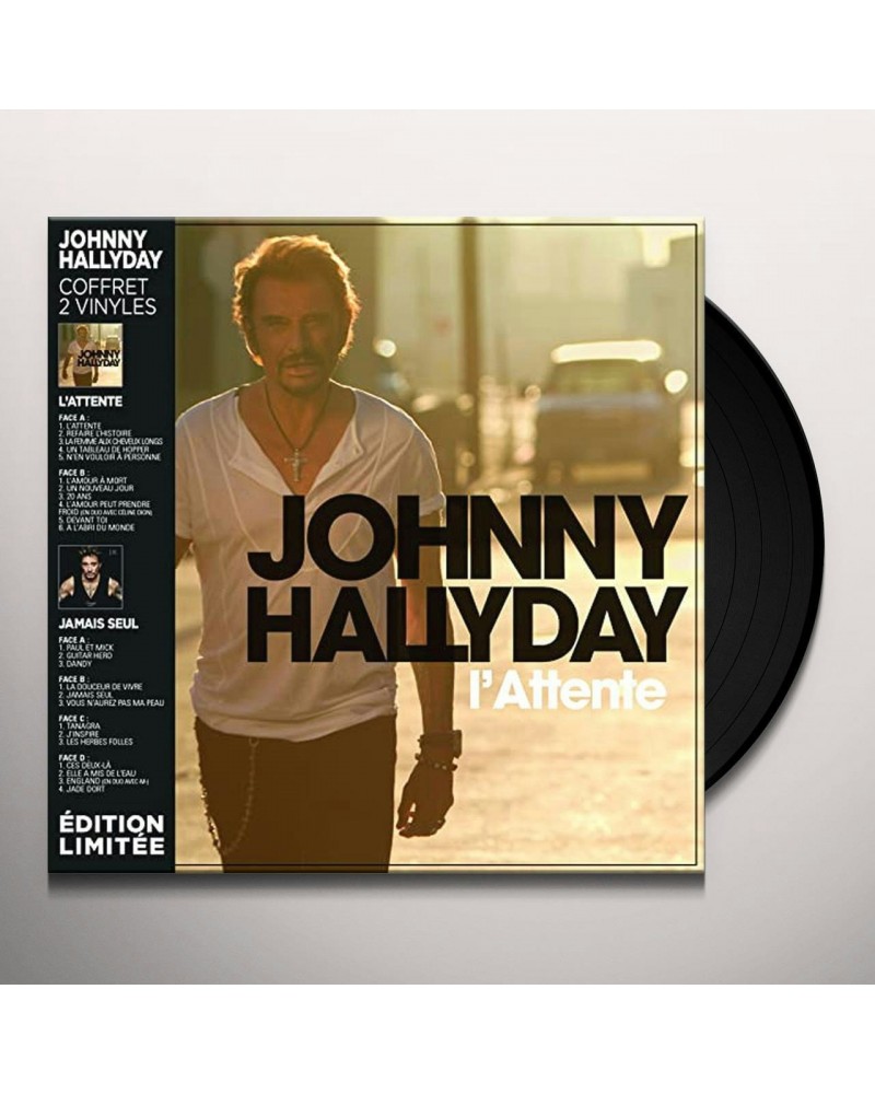 Johnny Hallyday L'ATTENTE & JAMAIS SEUL Vinyl Record $18.25 Vinyl