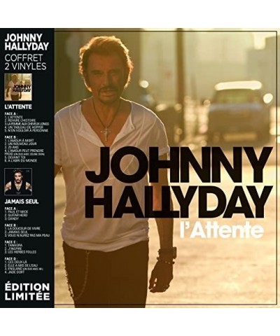 Johnny Hallyday L'ATTENTE & JAMAIS SEUL Vinyl Record $18.25 Vinyl