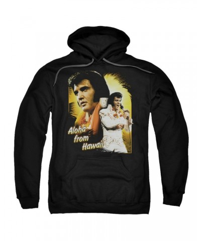 Elvis Presley Hoodie | ALOHA Pull-Over Sweatshirt $10.56 Sweatshirts