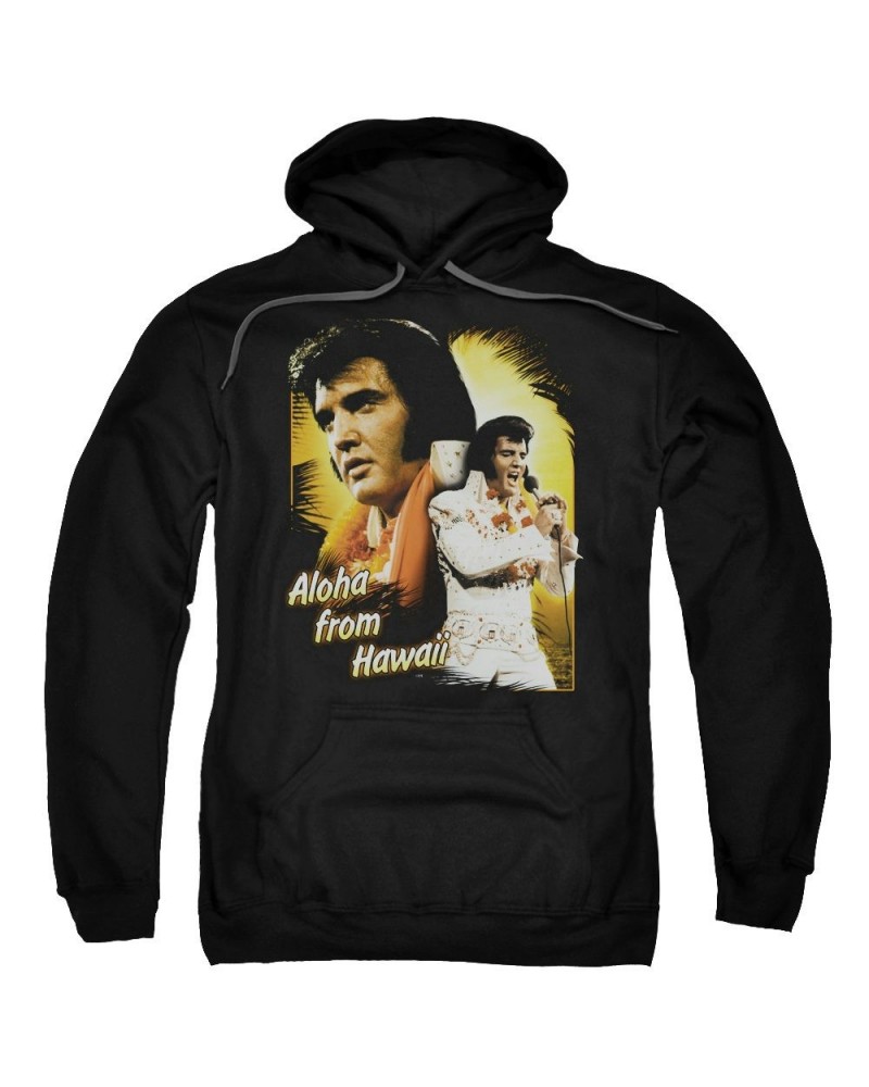 Elvis Presley Hoodie | ALOHA Pull-Over Sweatshirt $10.56 Sweatshirts