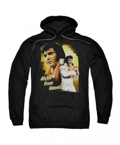 Elvis Presley Hoodie | ALOHA Pull-Over Sweatshirt $10.56 Sweatshirts