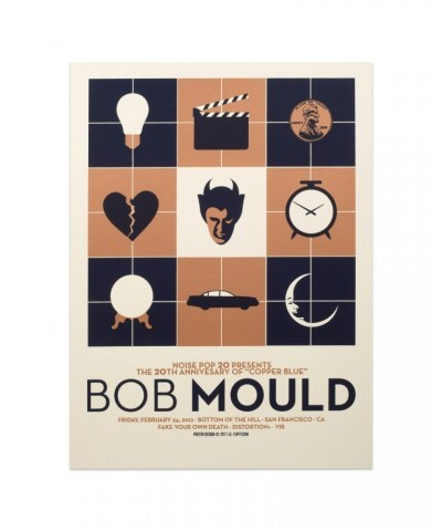 Bob Mould “Copper Blue” 20th Annivsary SF Show Poster $7.80 Decor