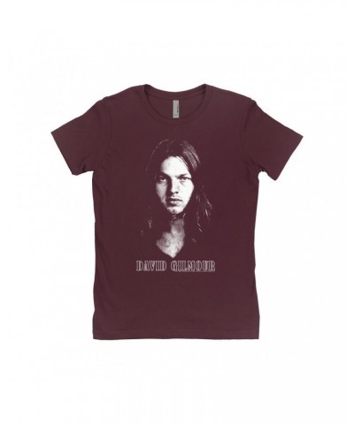 David Gilmour Ladies' Boyfriend T-Shirt | Pink Floyd Portrait Shirt $7.49 Shirts