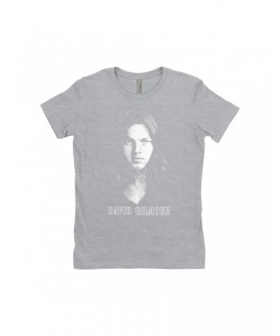 David Gilmour Ladies' Boyfriend T-Shirt | Pink Floyd Portrait Shirt $7.49 Shirts