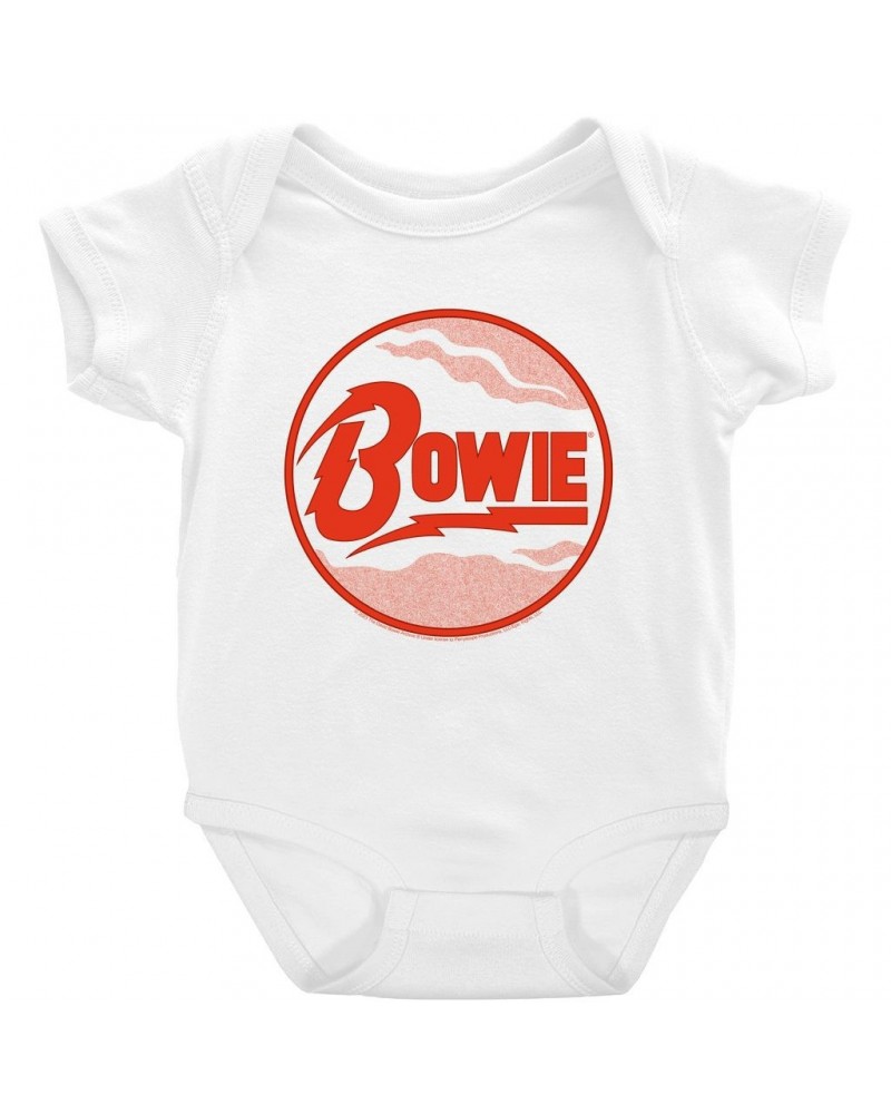 David Bowie Baby Short Sleeve Bodysuit | Retro Diamond Dogs Logo Bodysuit $7.58 Kids