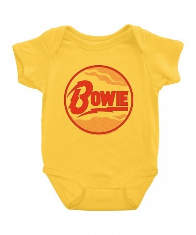 David Bowie Baby Short Sleeve Bodysuit | Retro Diamond Dogs Logo Bodysuit $7.58 Kids