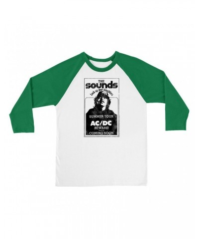 AC/DC 3/4 Sleeve Baseball Tee | The Sounds Summer Concert Tour Shirt $9.28 Shirts