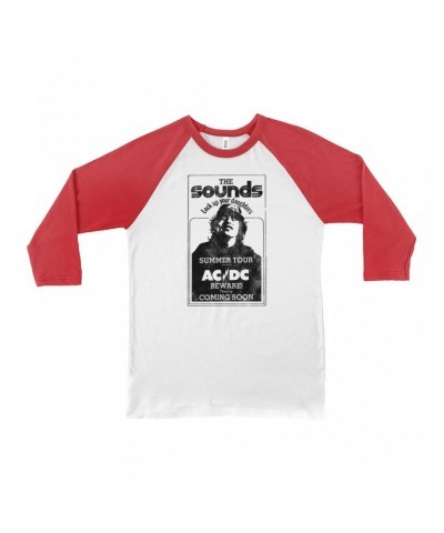 AC/DC 3/4 Sleeve Baseball Tee | The Sounds Summer Concert Tour Shirt $9.28 Shirts