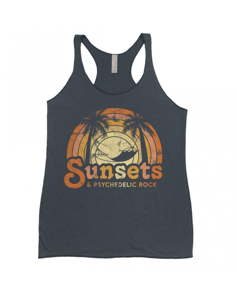 Music Life - Rock Music Life Ladies' Tank Top | Sunsets & Psychedelic Rock Distressed Music Life Shirt $13.32 Shirts