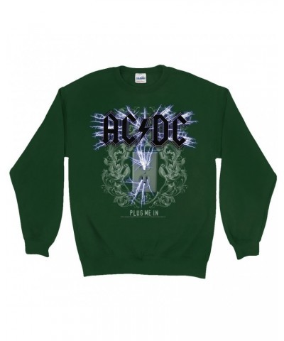 AC/DC Sweatshirt | Plug Me In Design Sweatshirt $12.93 Sweatshirts