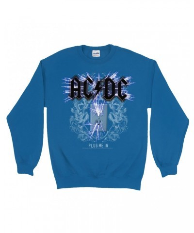 AC/DC Sweatshirt | Plug Me In Design Sweatshirt $12.93 Sweatshirts