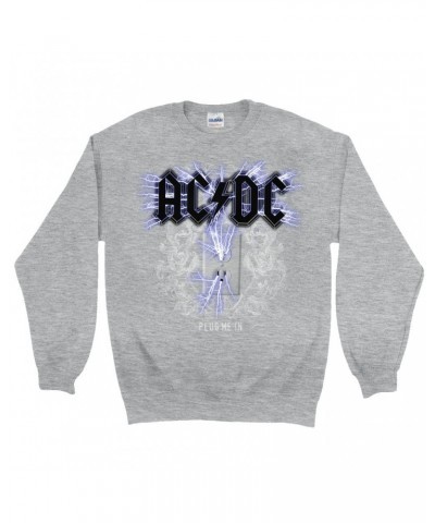 AC/DC Sweatshirt | Plug Me In Design Sweatshirt $12.93 Sweatshirts