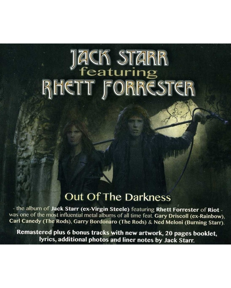 Jack Starr OUT OF THE DARKNESS CD $7.50 CD