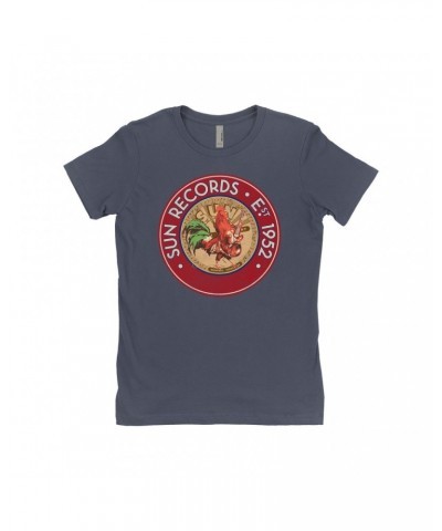 Sun Records Ladies' Boyfriend T-Shirt | Red Rooster Est. 1952 Seal Shirt $8.23 Shirts