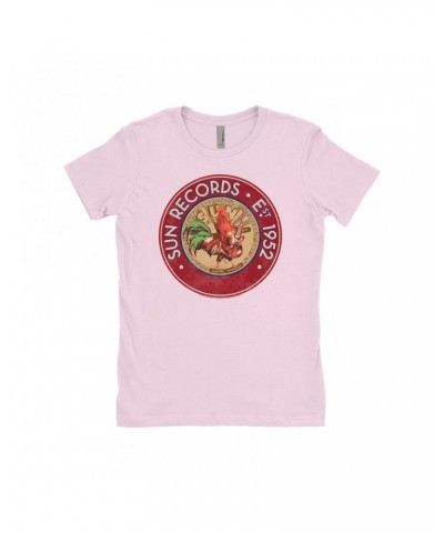 Sun Records Ladies' Boyfriend T-Shirt | Red Rooster Est. 1952 Seal Shirt $8.23 Shirts